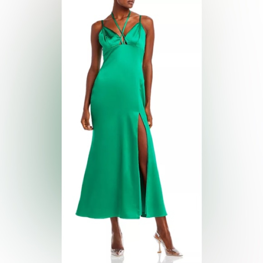 Aqua Vibrant Green Maxi Dress